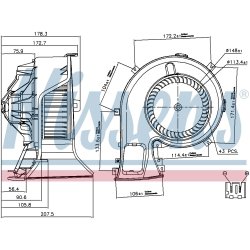 Heater Blower Motor NISSENS 87067 OE Ref 13250117 NISSENS
