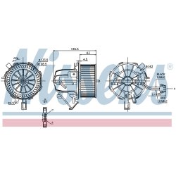 Heater Blower Motor NISSENS 87075 OE Ref 8K2820021B NISSENS