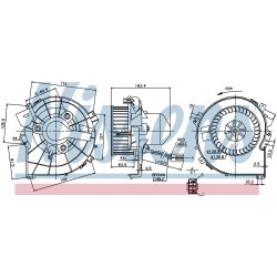 Heater Blower Motor NISSENS 87080 OE Ref 24436989 NISSENS