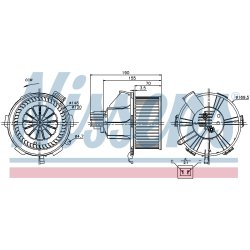 Heater Blower Motor NISSENS 87085 OE Ref 1845107 NISSENS