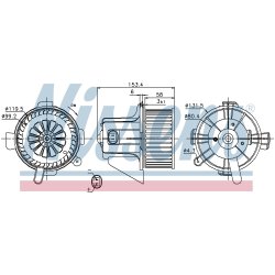 Heater Blower Motor NISSENS 87090 OE Ref 6441Y7 NISSENS