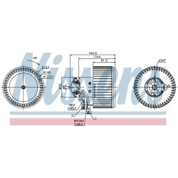 Heater Blower Motor NISSENS 87093 OE Ref 6441T9