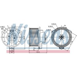 Heater Blower Motor NISSENS 87107 OE Ref A1638204142