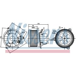 Heater Blower Motor NISSENS 87122 OE Ref 1092817 NISSENS