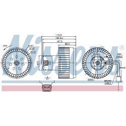 Heater Blower Motor NISSENS 87123 OE Ref 31320392 NISSENS
