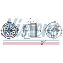 Heater Blower Motor NISSENS 87129 OE Ref 6441E4 NISSENS