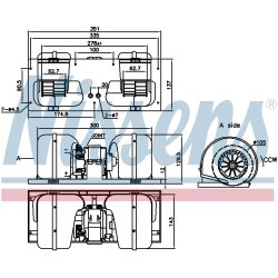 Heater Blower Motor NISSENS 87141 OE Ref 1320187 NISSENS