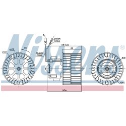 Heater Blower Motor NISSENS 87143 OE Ref 1618105 NISSENS