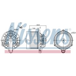 Heater Blower Motor NISSENS 87162 OE Ref AB3919847AA NISSENS