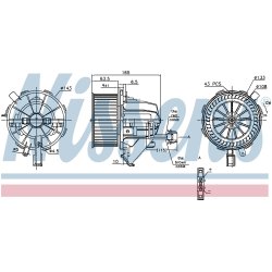 Heater Blower Motor NISSENS 87166 OE Ref 7M1819015 NISSENS