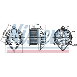 Heater Blower Motor NISSENS 87174 OE Ref E165143 NISSENS