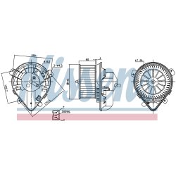 Heater Blower Motor NISSENS 87178 OE Ref 9464242580 NISSENS