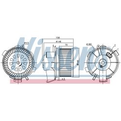 Heater Blower Motor NISSENS 87181 OE Ref 6441J9 NISSENS