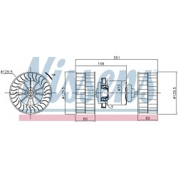 Heater Blower Motor NISSENS 87190 OE Ref 81619306064 NISSENS