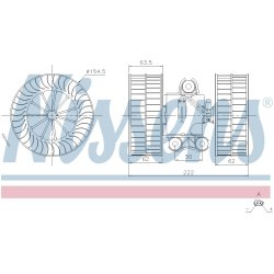 Heater Blower Motor NISSENS 87212 OE Ref A0008357904 NISSENS
