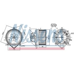 Heater Blower Motor NISSENS 87233 OE Ref 3422646 NISSENS