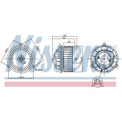 Heater Blower Motor NISSENS 87249 OE Ref 95920148 NISSENS
