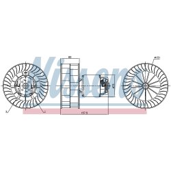 Heater Blower Motor NISSENS 87253 OE Ref 7701205540 NISSENS