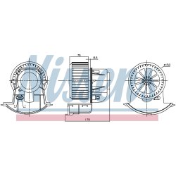 Heater Blower Motor NISSENS 87271 OE Ref 7E5820021 NISSENS