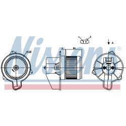 Heater Blower Motor NISSENS 87306 OE Ref 68093422AB NISSENS