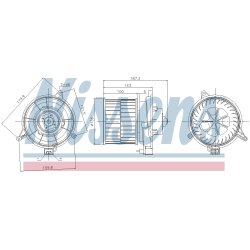 Heater Blower Motor NISSENS 87312 OE Ref 1252927 NISSENS