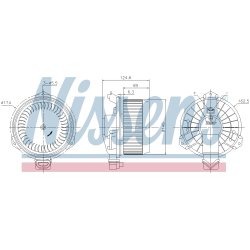 Heater Blower Motor NISSENS 87365 OE Ref 871030D101 NISSENS