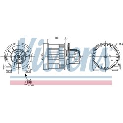 Heater Blower Motor NISSENS 87382 OE Ref 90568692 NISSENS