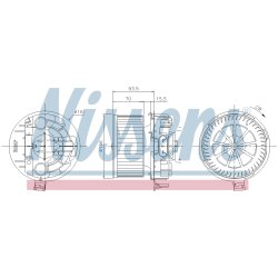Heater Blower Motor NISSENS 87383 OE Ref 7701056964 NISSENS