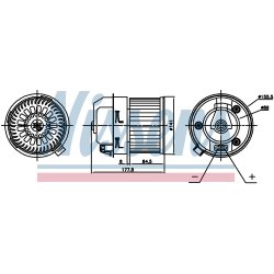 Heater Blower Motor NISSENS 87399 OE Ref 6441CZ NISSENS