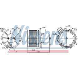 Heater Blower Motor NISSENS 87405 OE Ref 77362538 NISSENS