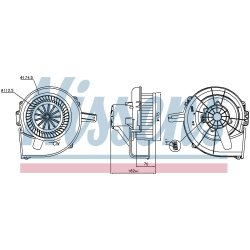 Heater Blower Motor NISSENS 87435 OE Ref 6Q2820015C NISSENS