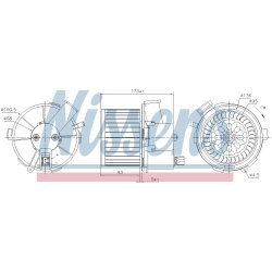 Heater Blower Motor NISSENS 87482 OE Ref 6441T7 NISSENS