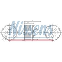 Heater Blower Motor NISSENS 87488 OE Ref AV6N18456AA NISSENS
