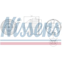 Heater Blower Motor NISSENS 87496 OE Ref 6G9T18456AA NISSENS