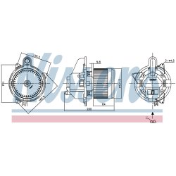 Heater Blower Motor NISSENS 87502 OE Ref 27210-3931R NISSENS