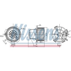 Heater Blower Motor NISSENS 87503 OE Ref 27210-1366R NISSENS