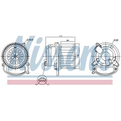 Heater Blower Motor NISSENS 87506 OE Ref 272101060R NISSENS