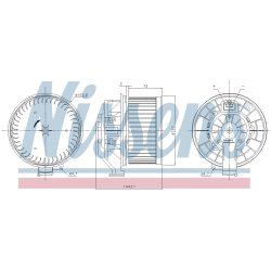 Heater Blower Motor NISSENS 87532 OE Ref 1S2819015A NISSENS