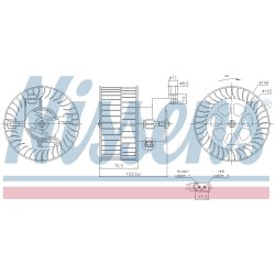Heater Blower Motor NISSENS 87533 OE Ref 1688201642 NISSENS