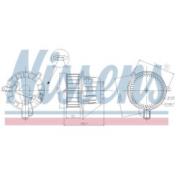 Heater Blower Motor NISSENS 87546 OE Ref 2Q1819021