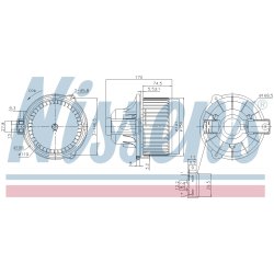 Heater Blower Motor NISSENS 87548 OE Ref JGC500050 NISSENS