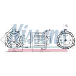 Heater Blower Motor NISSENS 87549 OE Ref 79310SMGG41