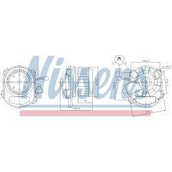 Heater Blower Motor NISSENS 87551 OE Ref 2469064300 NISSENS