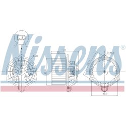 Heater Blower Motor NISSENS 87568 OE Ref 97126C8000