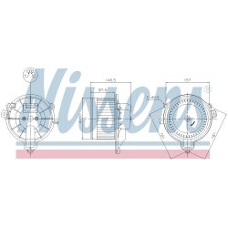 Heater Blower Motor NISSENS 87572 OE Ref 500326617