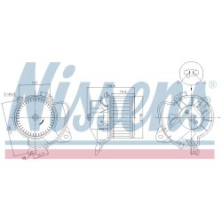 Heater Blower Motor NISSENS 87574 OE Ref 77366856