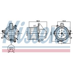 Heater Blower Motor NISSENS 87596 OE Ref 9849784380
