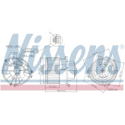 Heater Blower Motor NISSENS 87599 OE Ref 64119297752