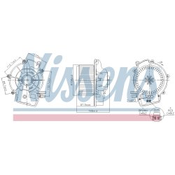 Heater Blower Motor NISSENS 87606 OE Ref A2038202614