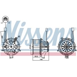 Heater Blower Motor NISSENS 87612 OE Ref 1845126